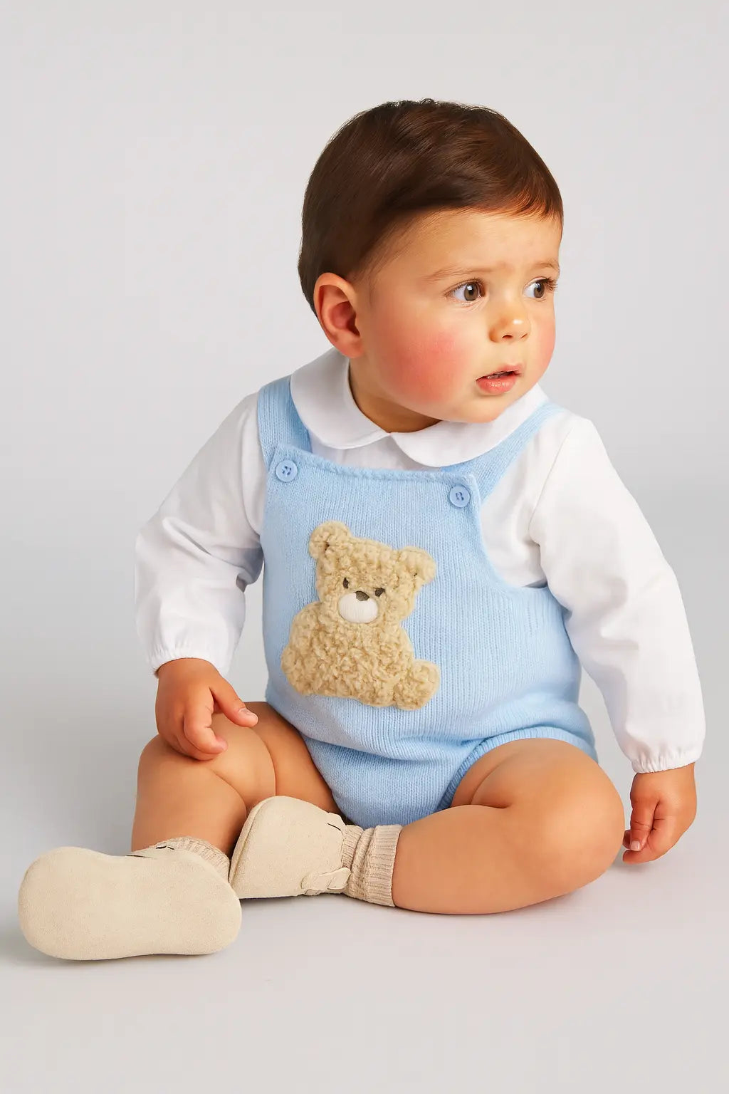 AW25 Pex Baby Blue Boys Teddy Romper & Shirt Pex Baby