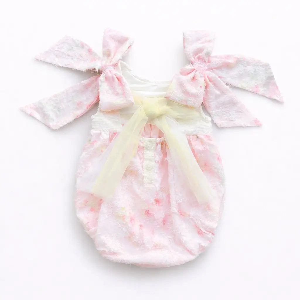 SS26 Baby Girls Multi Tulle Pink Romper Dainty Delilah