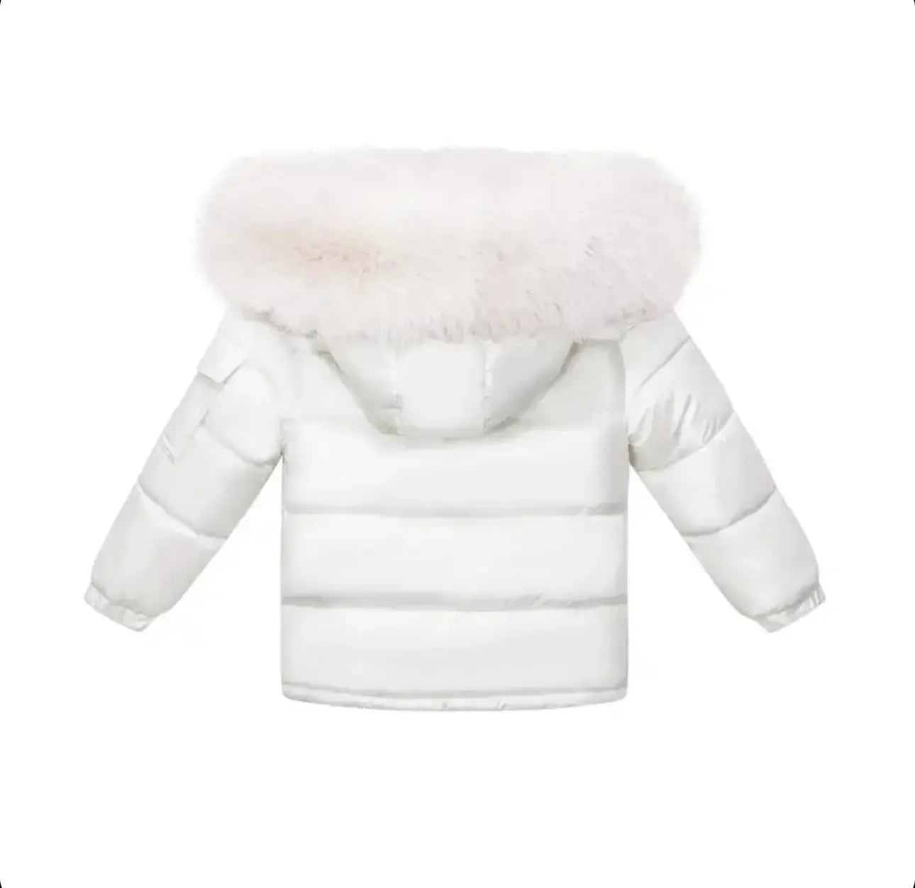 Cream Fur Hood Unisex Coat Dainty Delilah