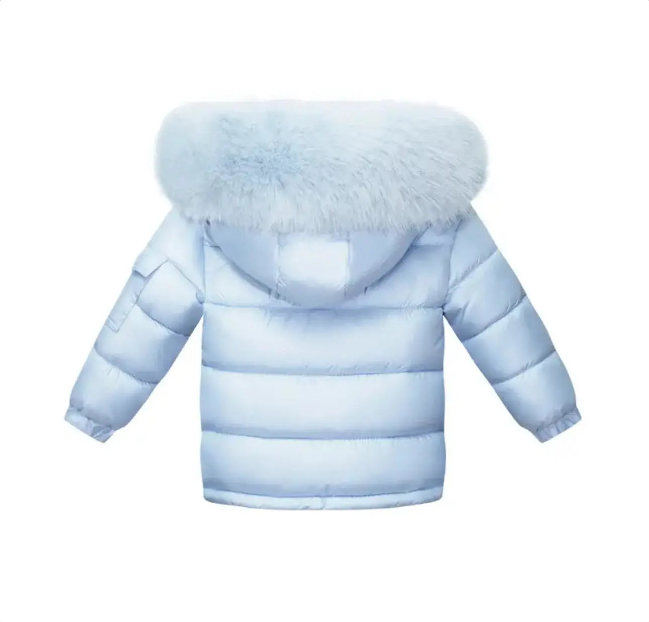 Baby Blue Fur Hood Unisex Coat Dainty Delilah