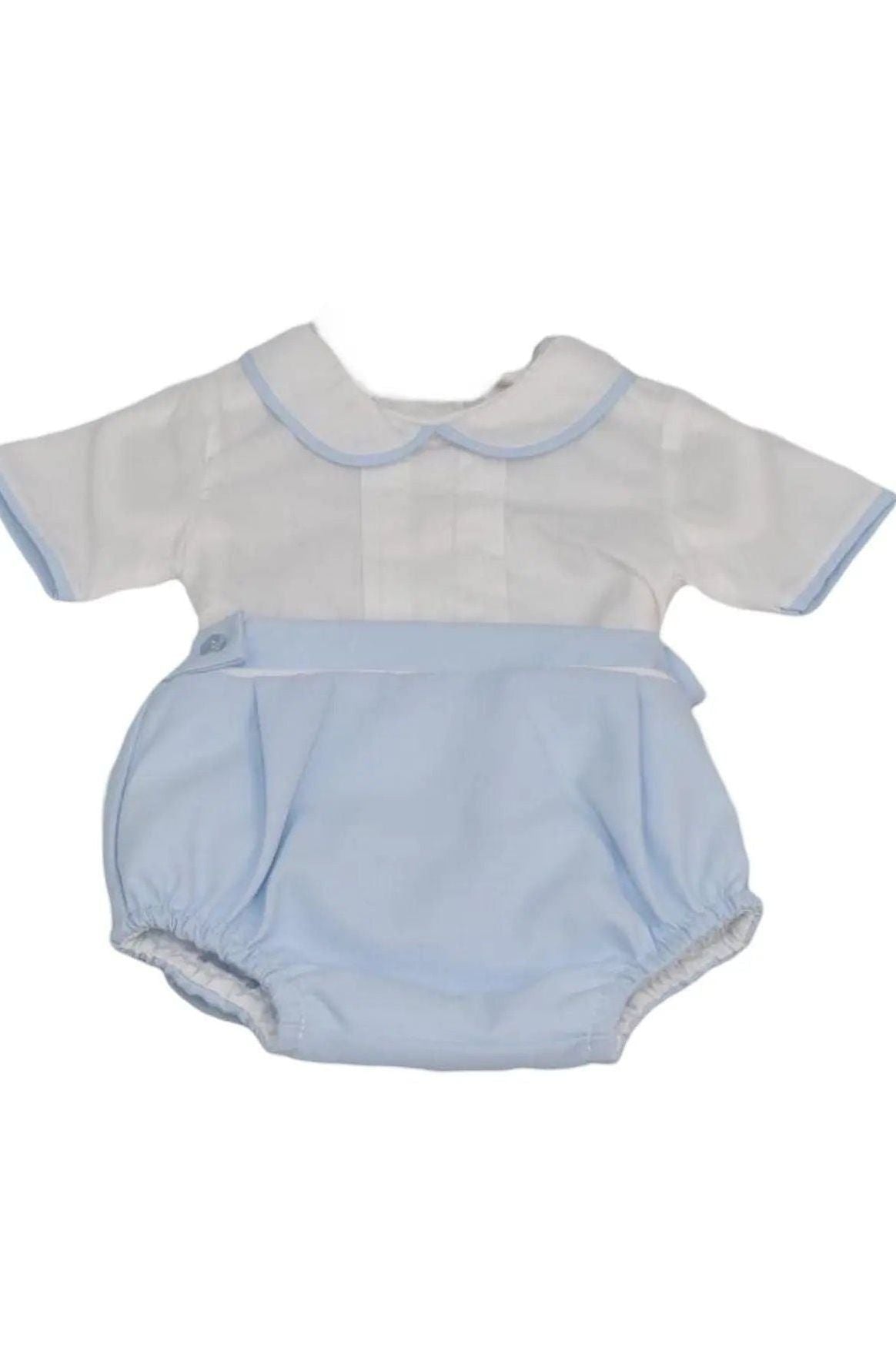 SS25 Boys Baby Blue Shirt & Short Set Dainty Delilah