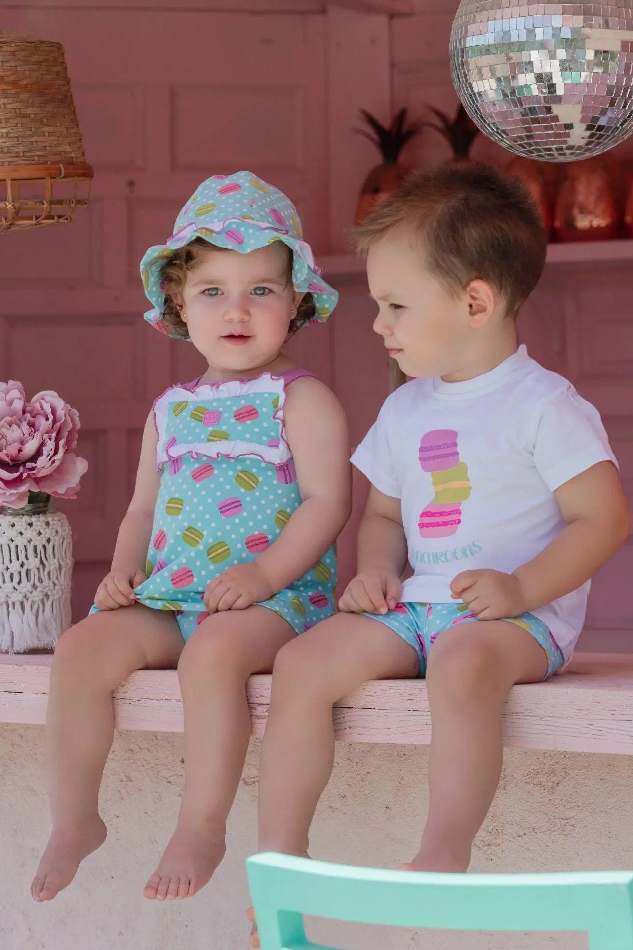 SS25 Baby Girls Miranda Maccaron Sun Dress & Hat Miranda