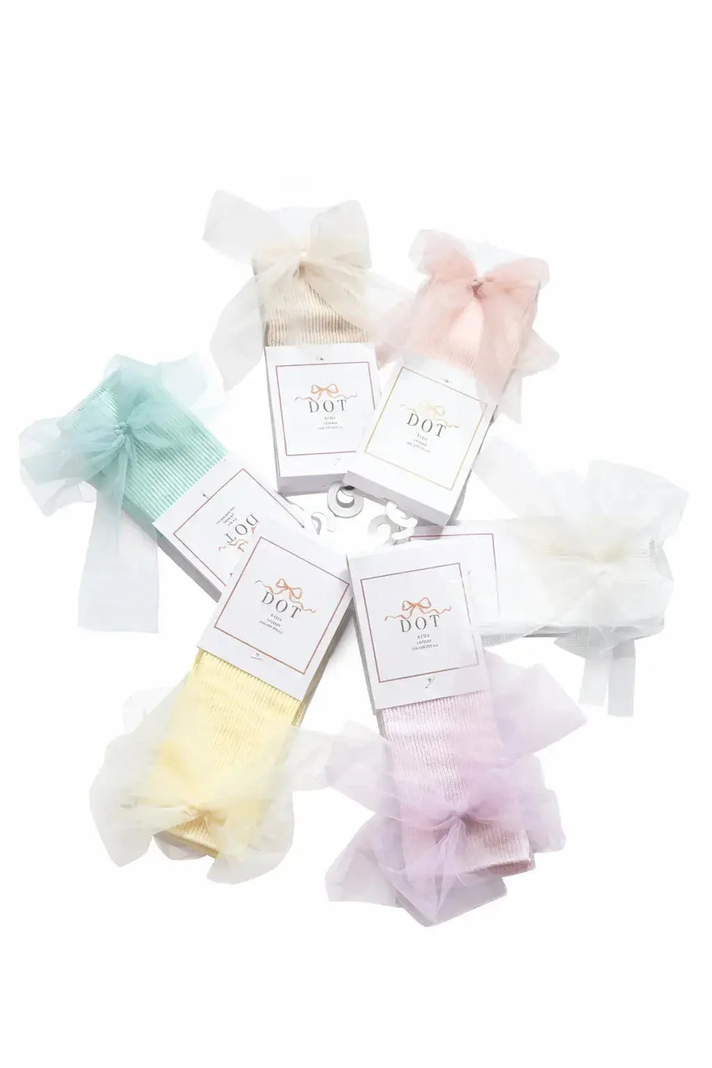 Tulle Girls Spanish Bow Knee Socks Dainty Delilah
