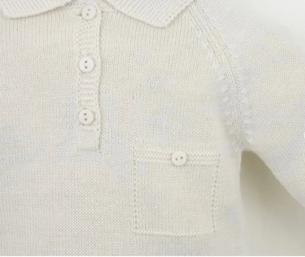 AW25 Pex Baby Beige Boys Knitted Tracksuit Pex Baby