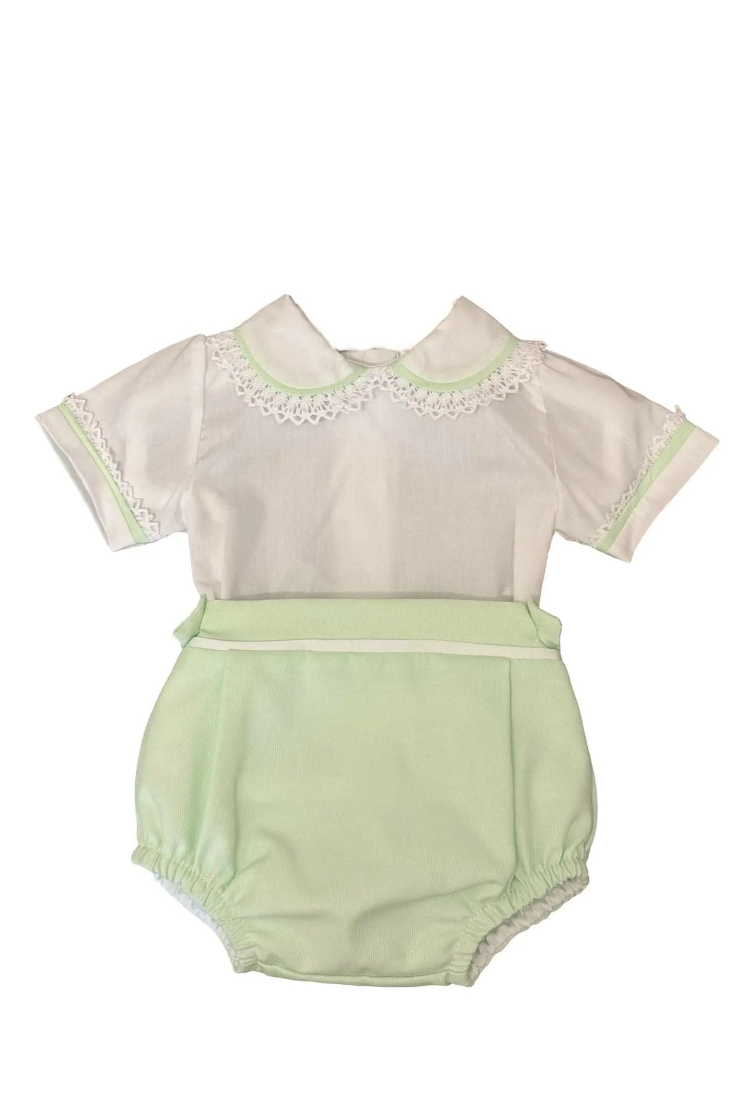 SS25 Baby Girls Pastel Mint Romper Dainty Delilah