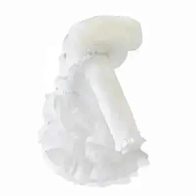 Girls White Frilly Fur Coat