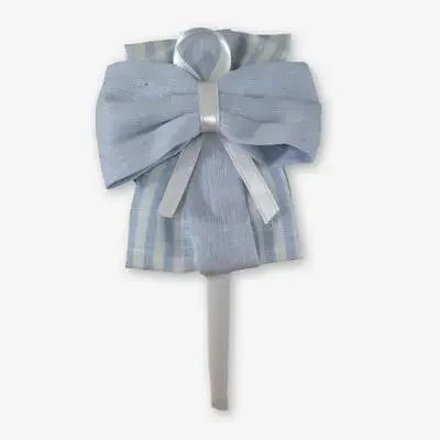 Miranda Girls Blue & White Stripe Linen Headband Miranda