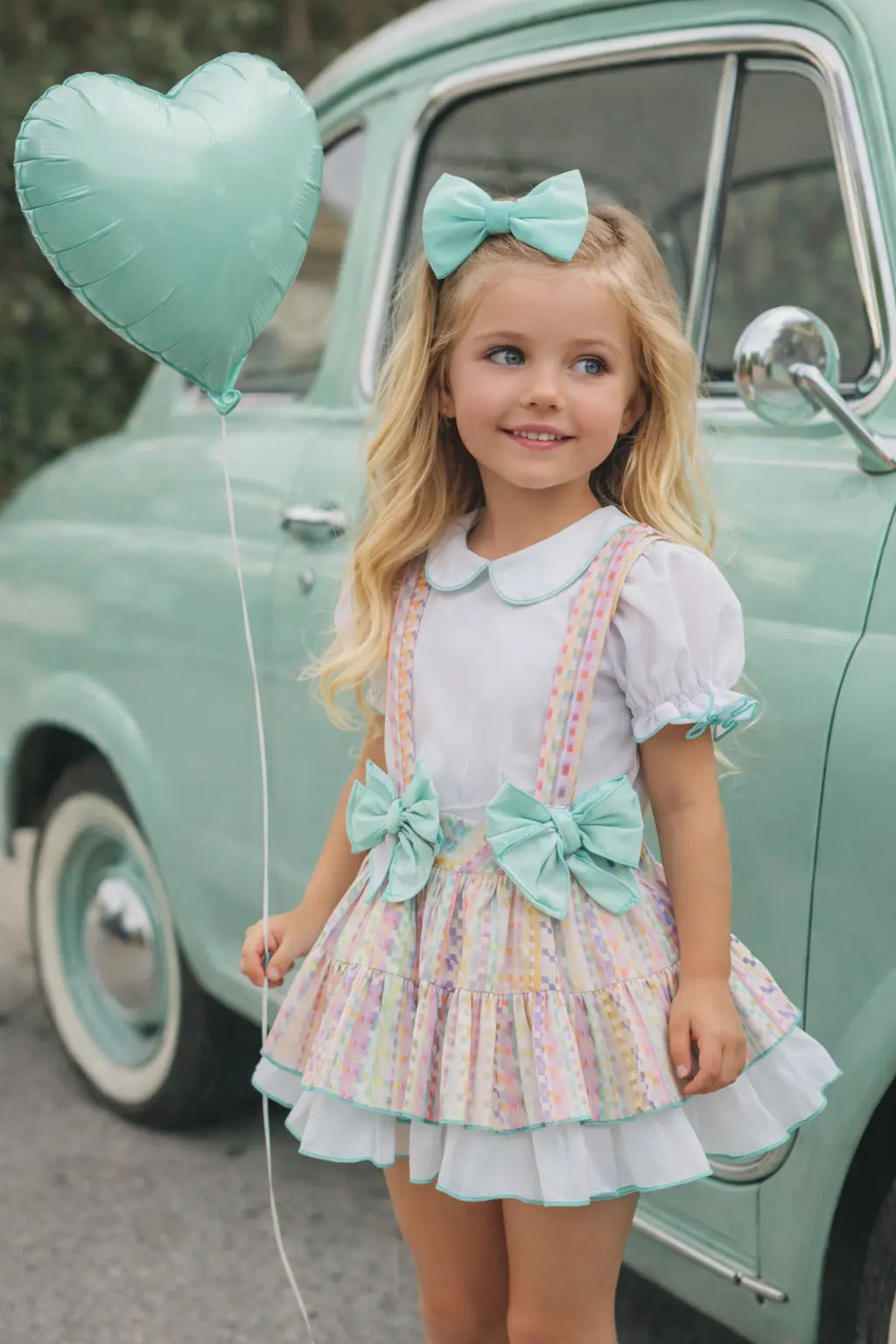 Babine Girls Missoni Abstract Shirt & Pinafore Set Babine