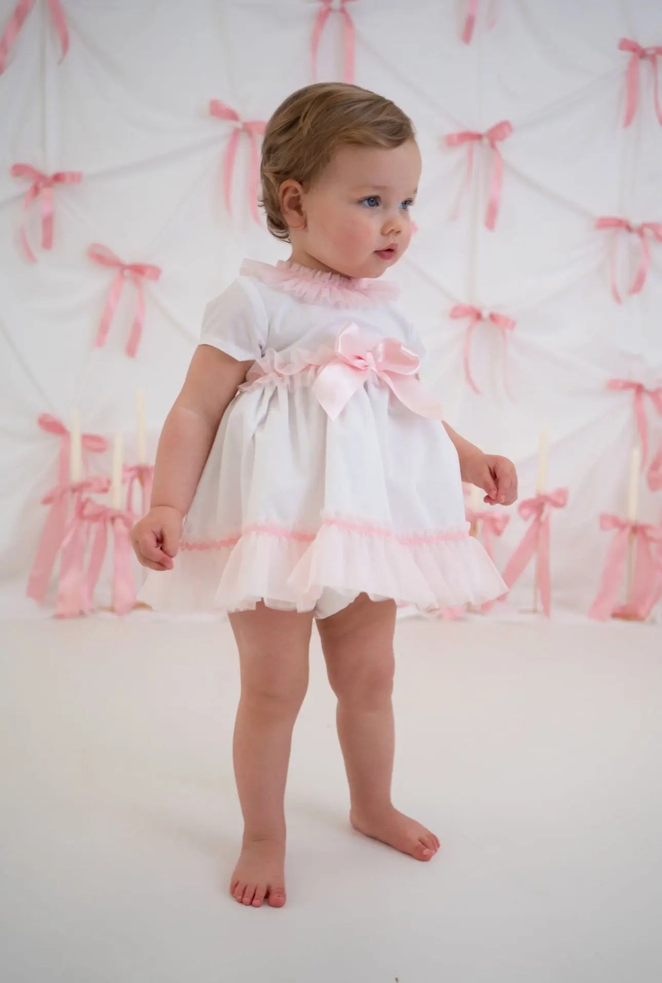 SS25 Baby Girls Pink Tulle Dress & Knickers Dainty Delilah