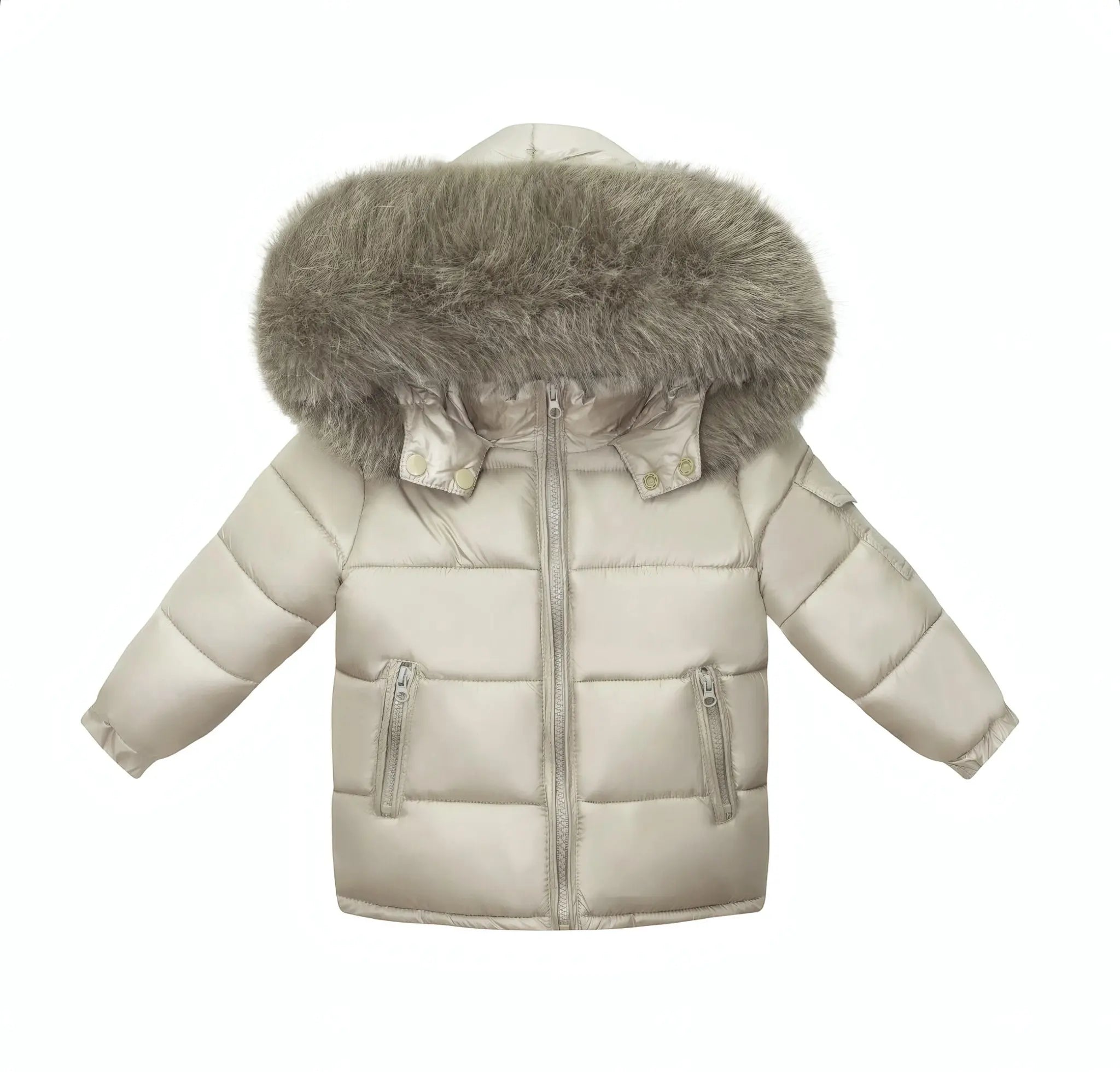 Camel Fur Hood Unisex Coat Upto 12 Years - In Stock Dainty Delilah