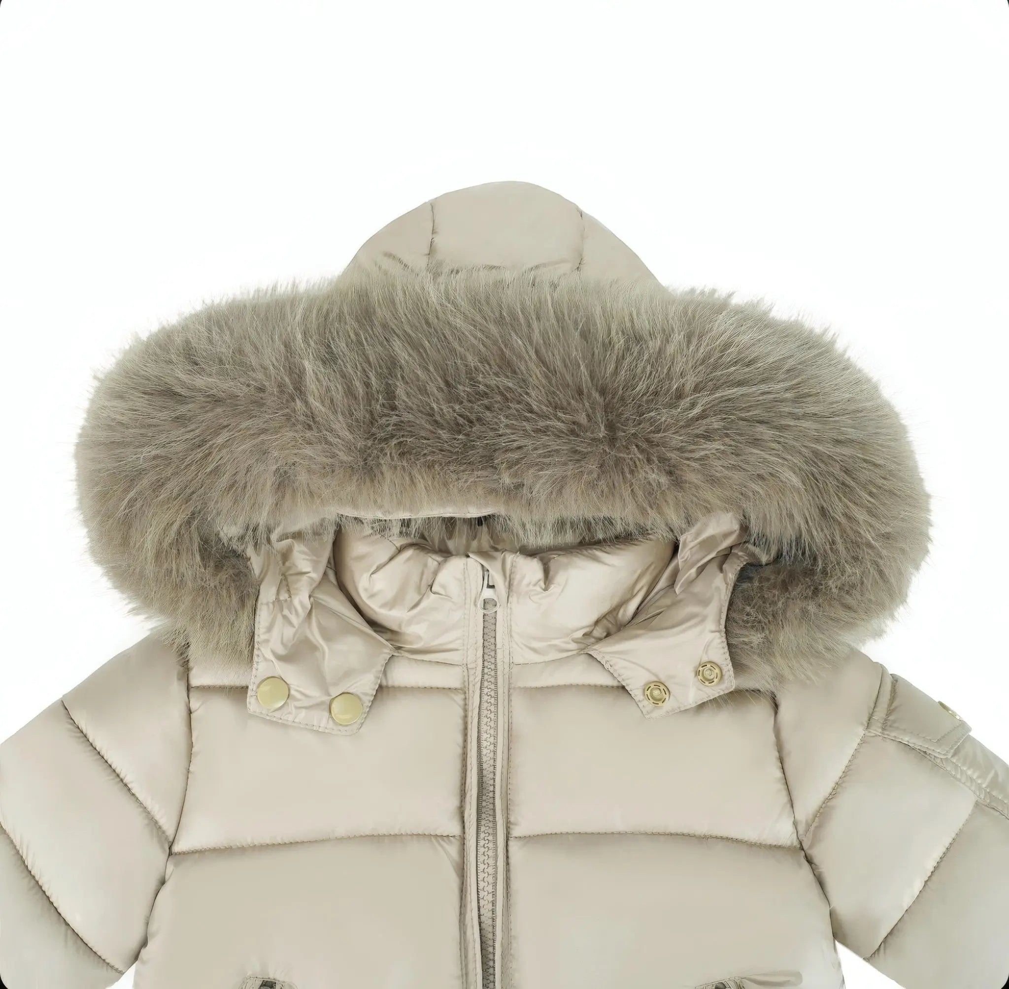 Camel Fur Hood Unisex Coat Upto 12 Years - In Stock Dainty Delilah
