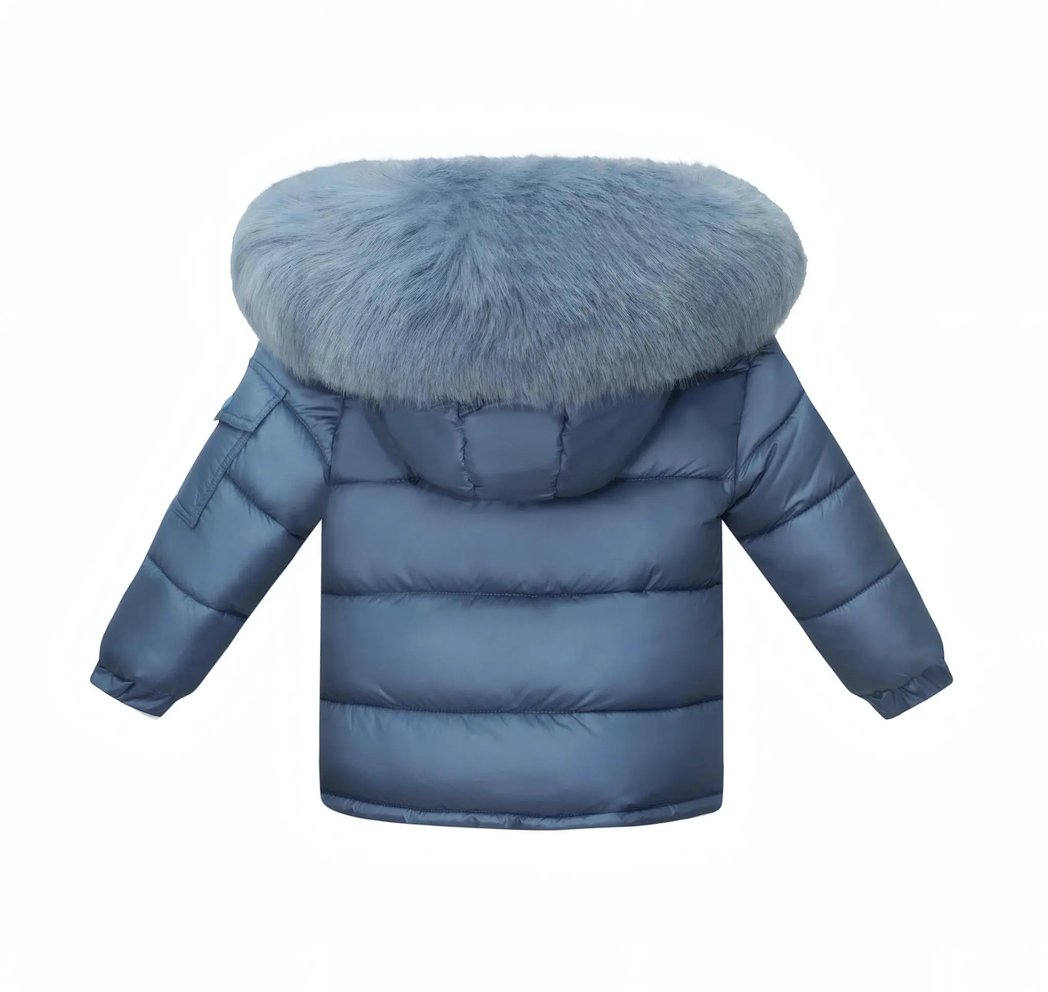 Navy Blue Fur Hood Unisex Coat Upto 12 Years Dainty Delilah