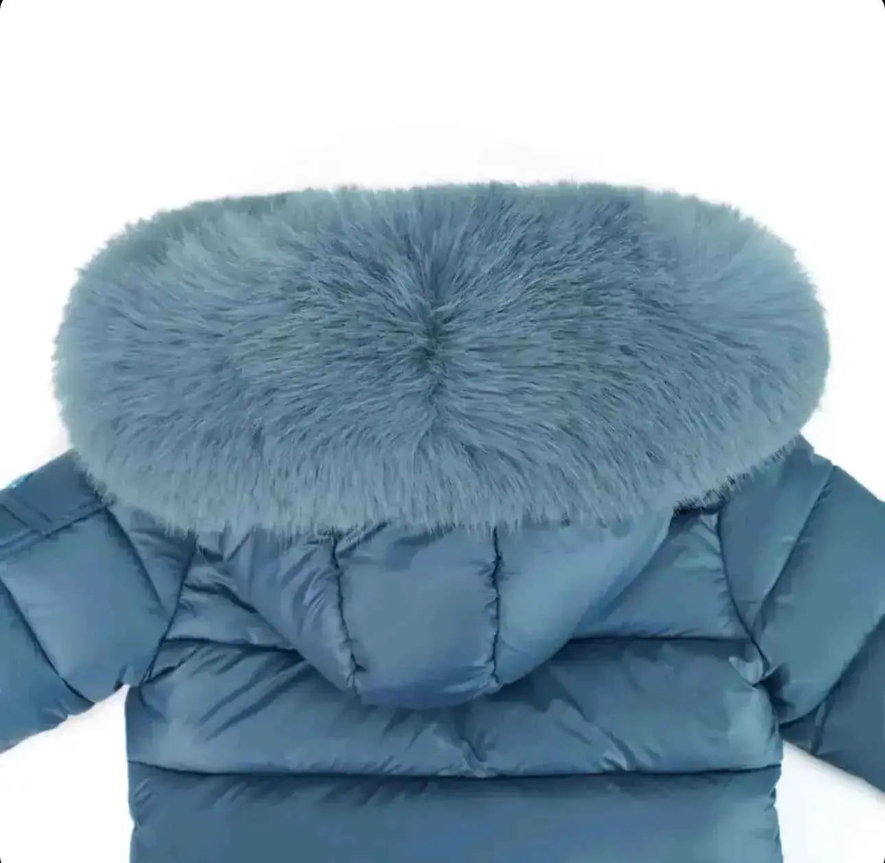 Navy Blue Fur Hood Unisex Coat Upto 12 Years