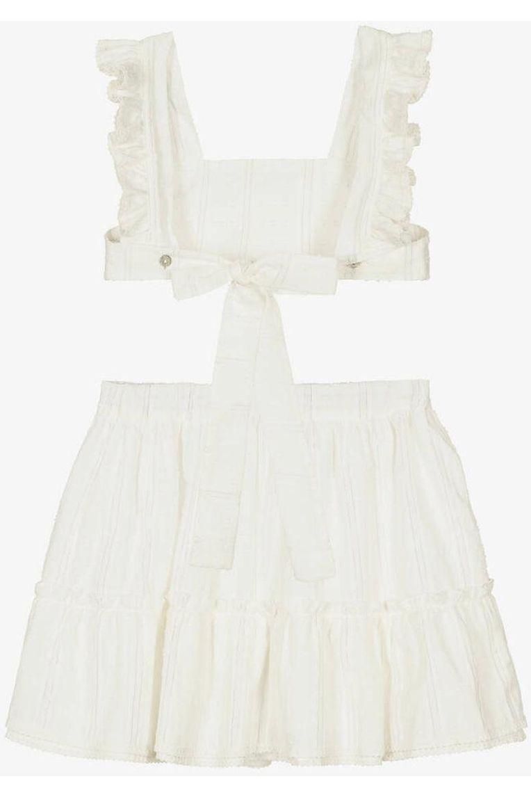 SS23 Phi Clothing Girls White Top & Skirt Set NR Dainty Delilah 