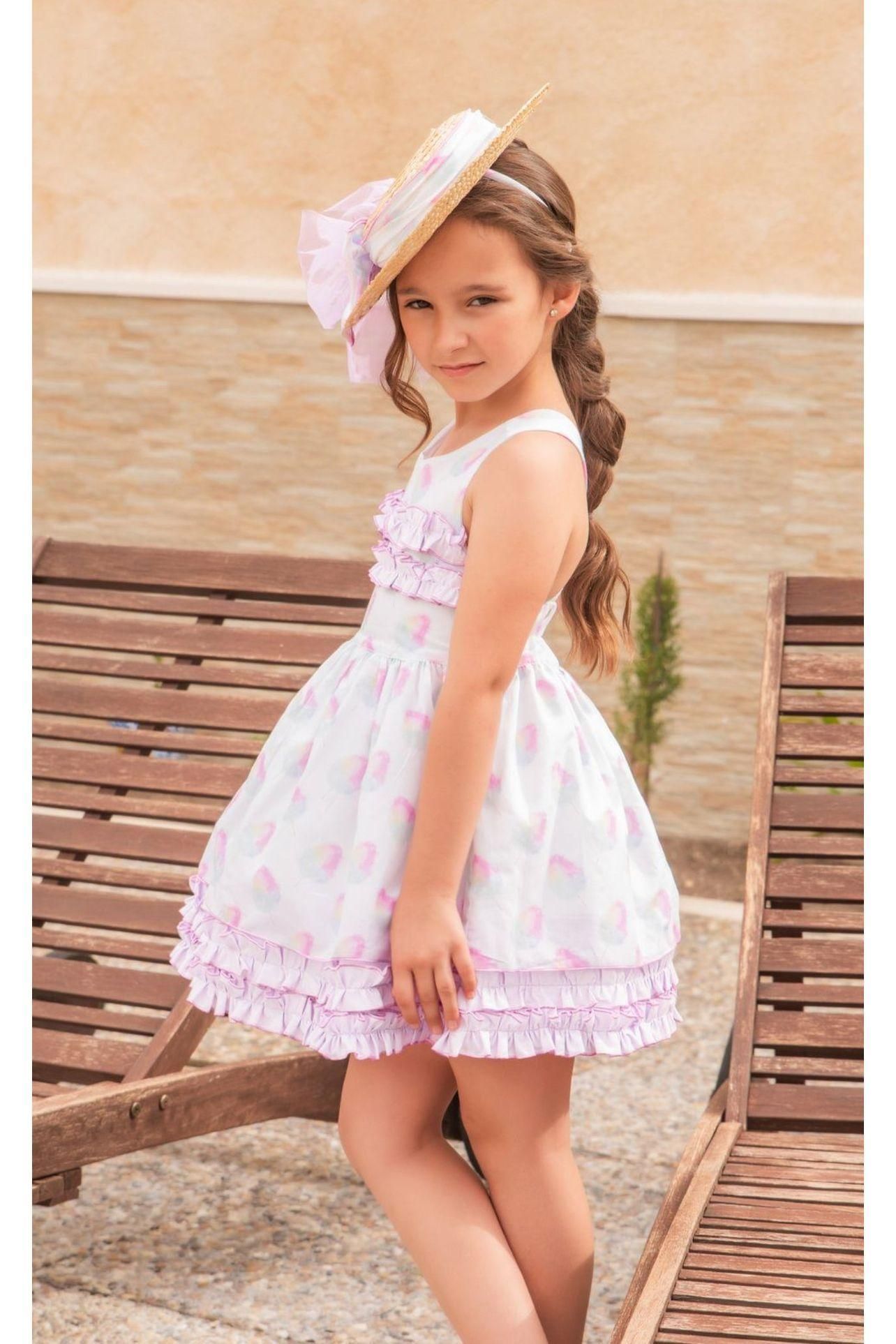 SS24 Babine Girls Candy Floss Puffball Dress Dainty Delilah 