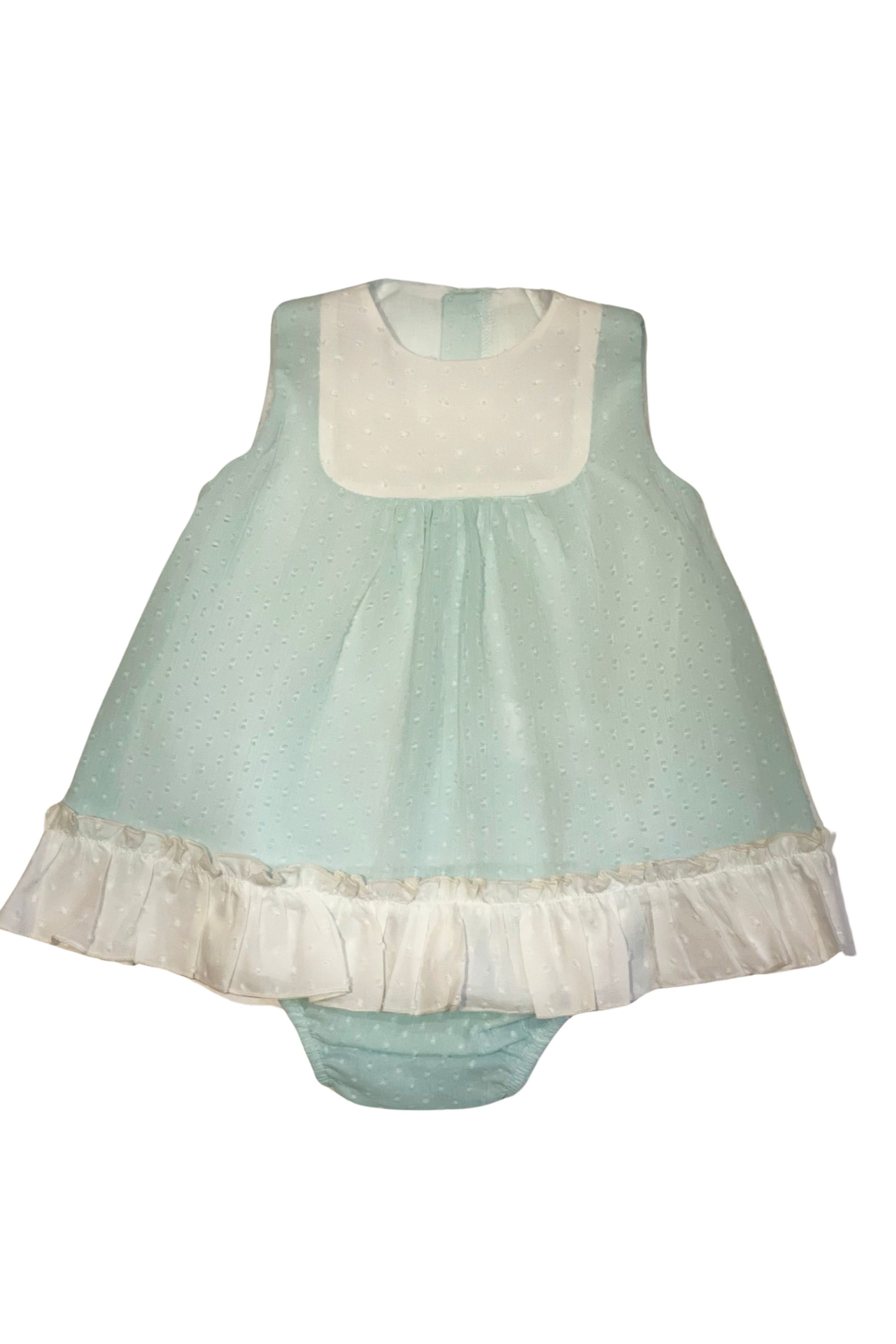 SS24 Lor Miral Baby Girls Mint Plumitti Dress & Knickers Dainty Delilah