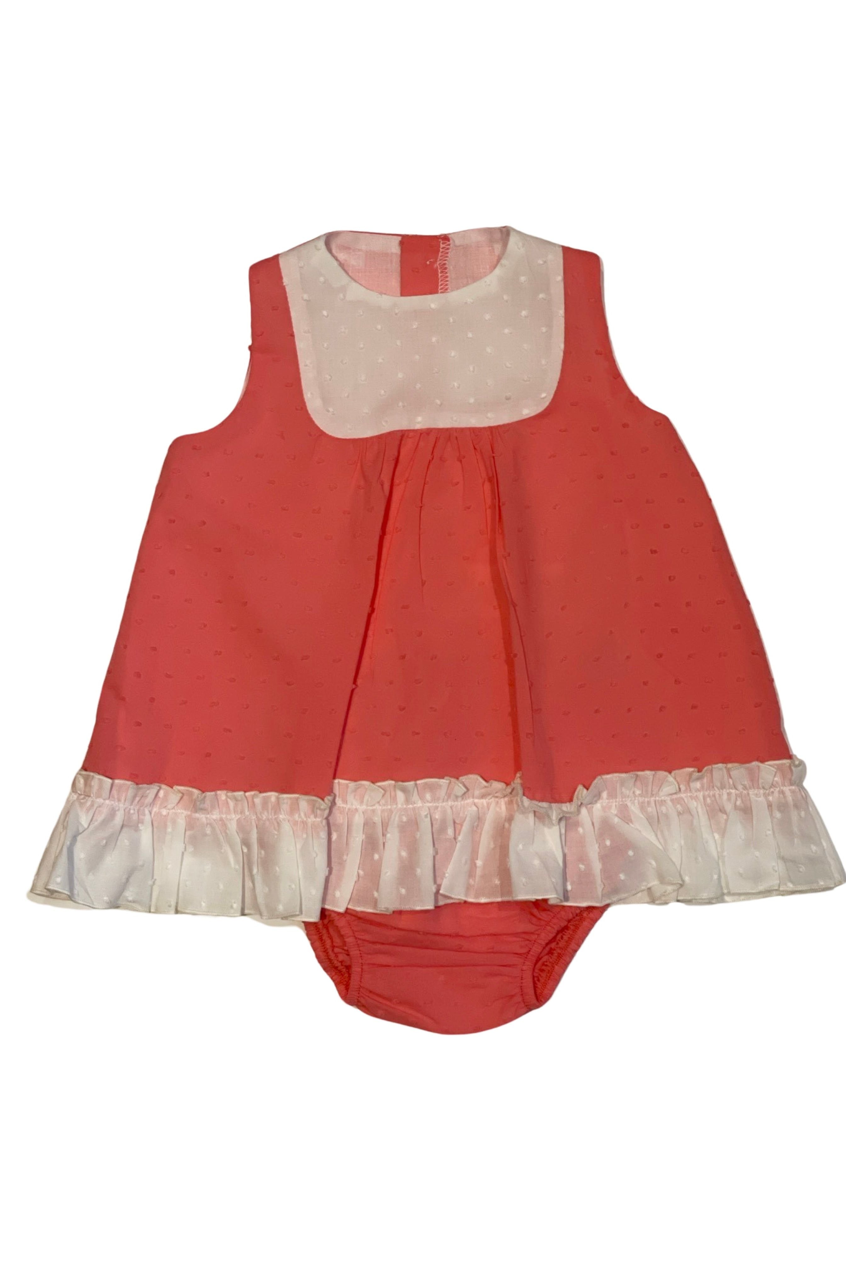 SS24 Lor Miral Baby Girls Pink Plumitti Dress & Knickers Dainty Delilah