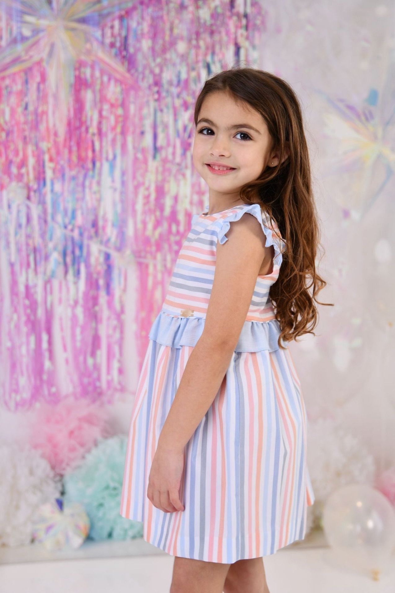 SS24 Miranda Candy Stripe Summer Dress 604-V Dainty Delilah 