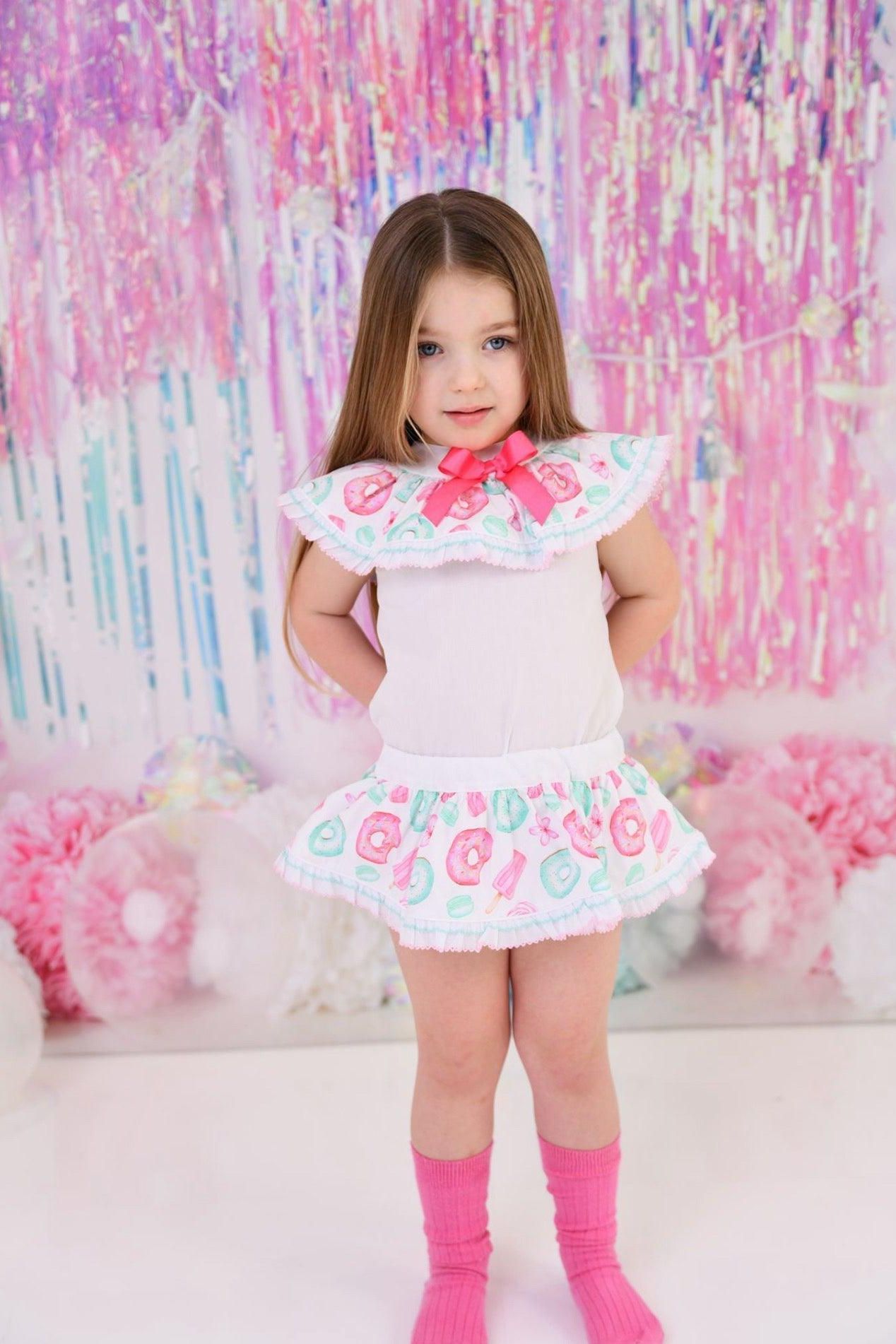 SS24 Rochy Donut Baby Girls Top & Jam Pant Set Dainty Delilah 