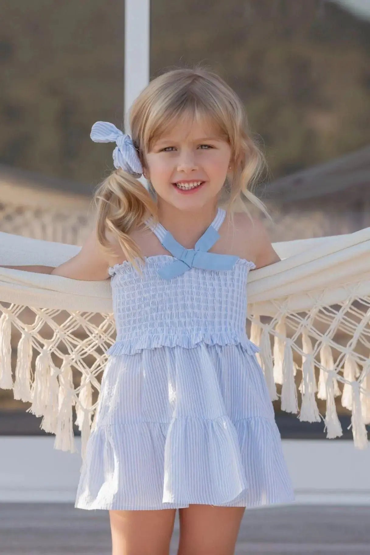 SS25 Girls Miranda Candy Stripe Sun Dress Dainty Delilah
