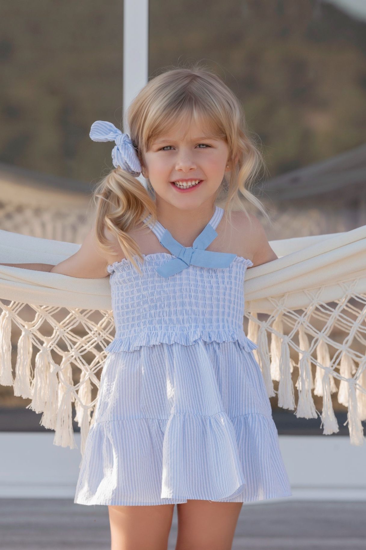 SS25 Girls Miranda Candy Stripe Sun Dress Dainty Delilah