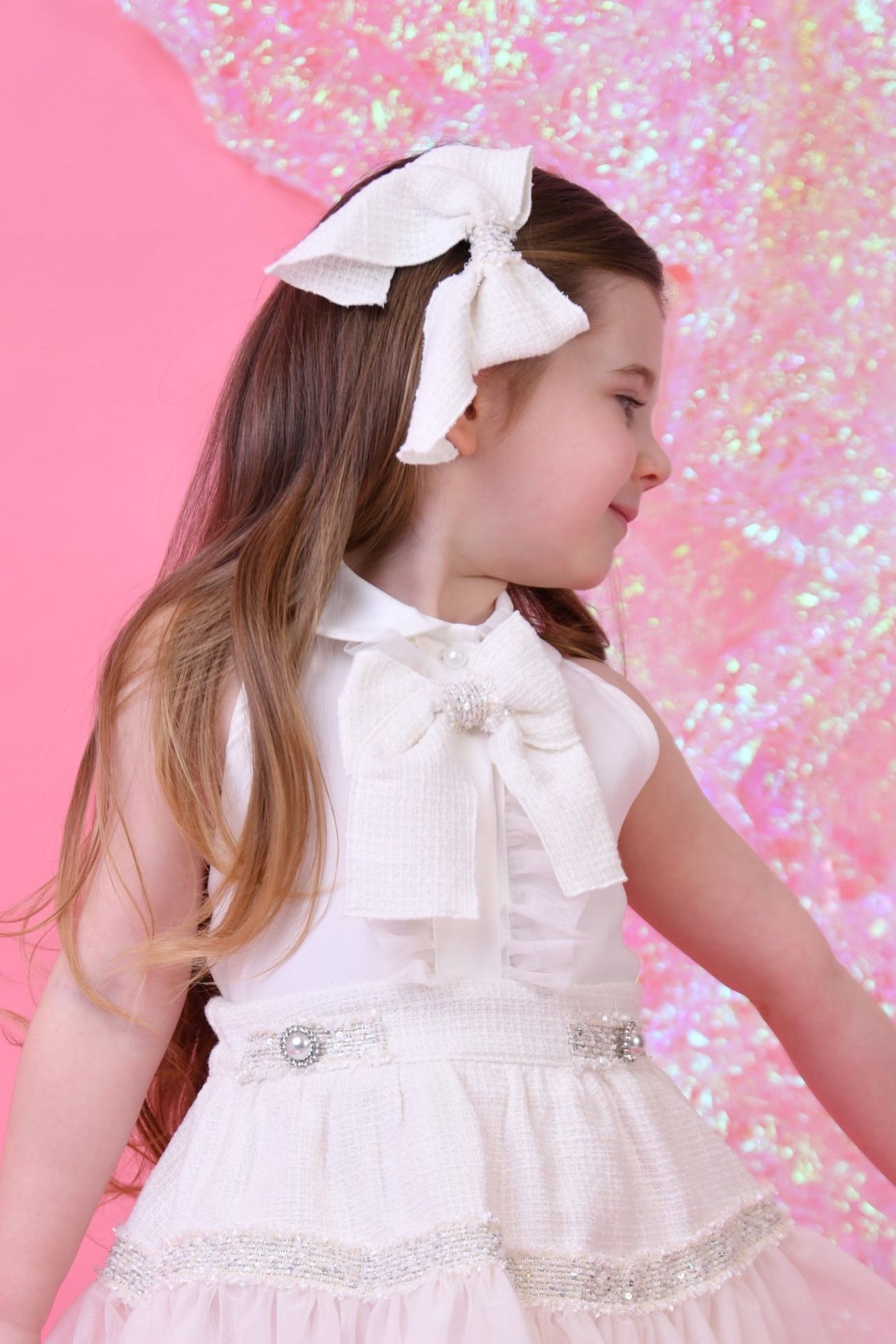 SS25 Naxos Cream Chanel Hair Clip Dainty Delilah