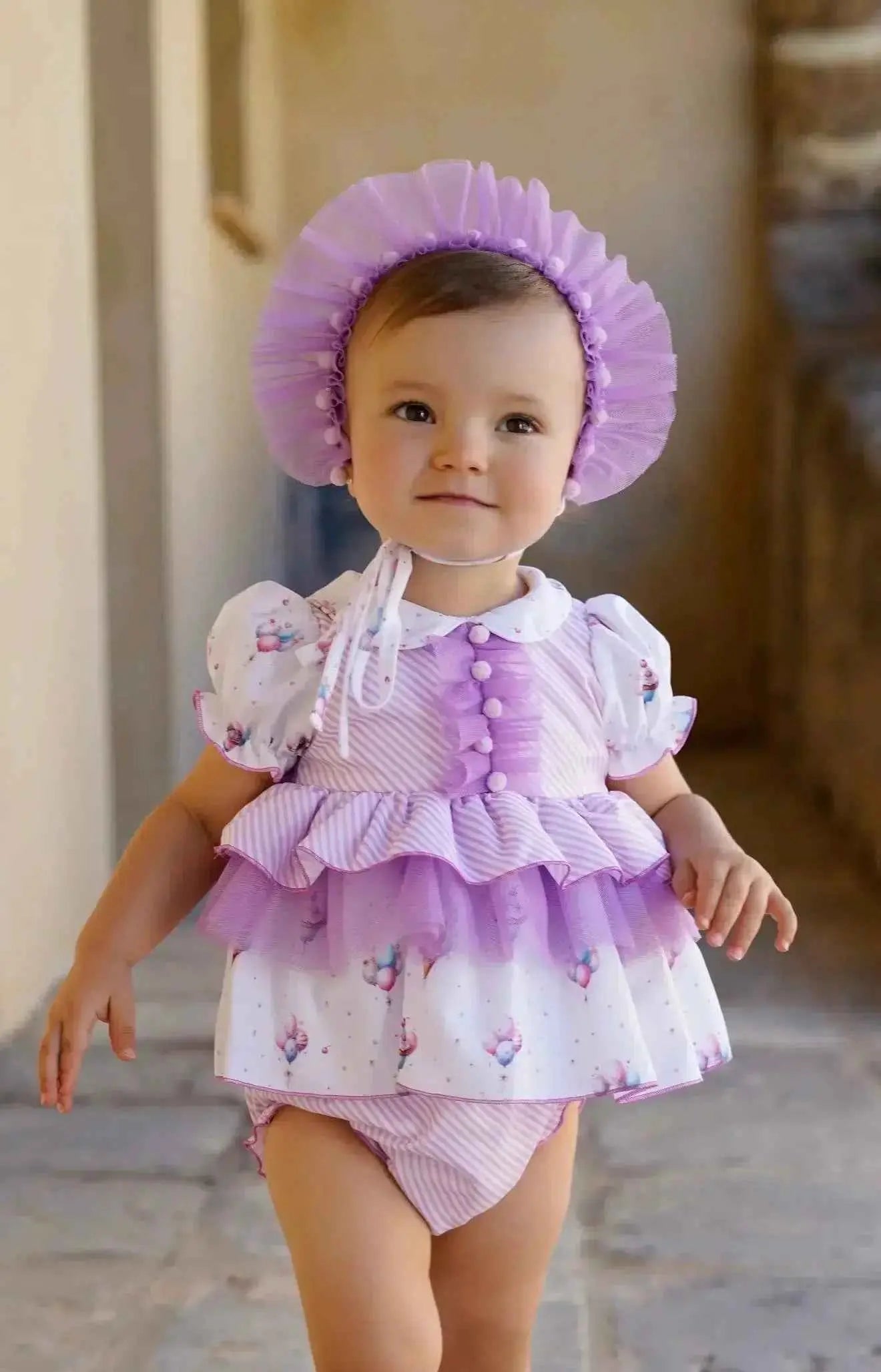 SS26 Babine Baby Girls Balloon Tulle Dress & Knickers