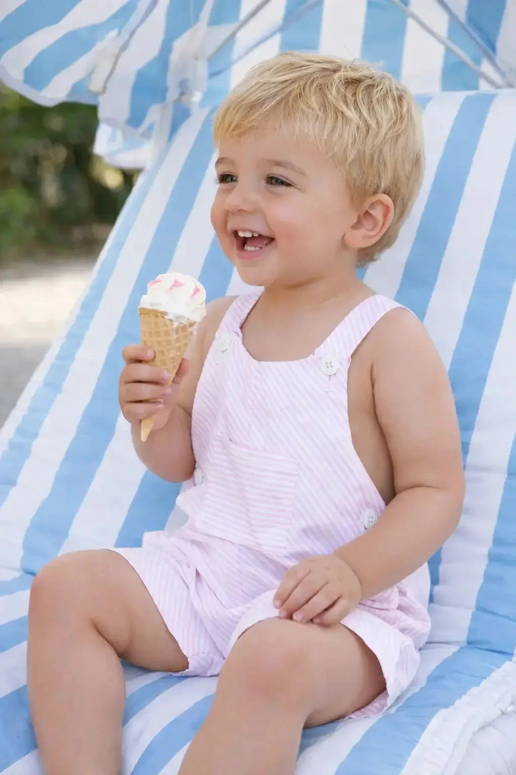 Babine Boys Purple Stripe Dungarees Babine