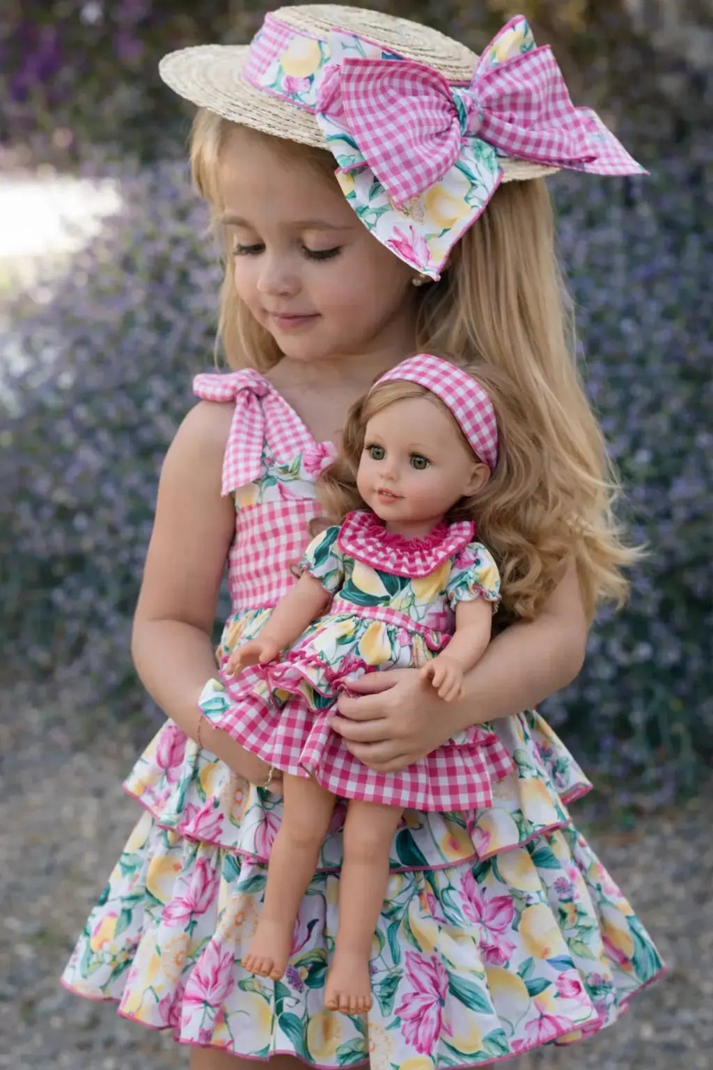 Babine Girls Floral Matching Doll & Outfit Babine