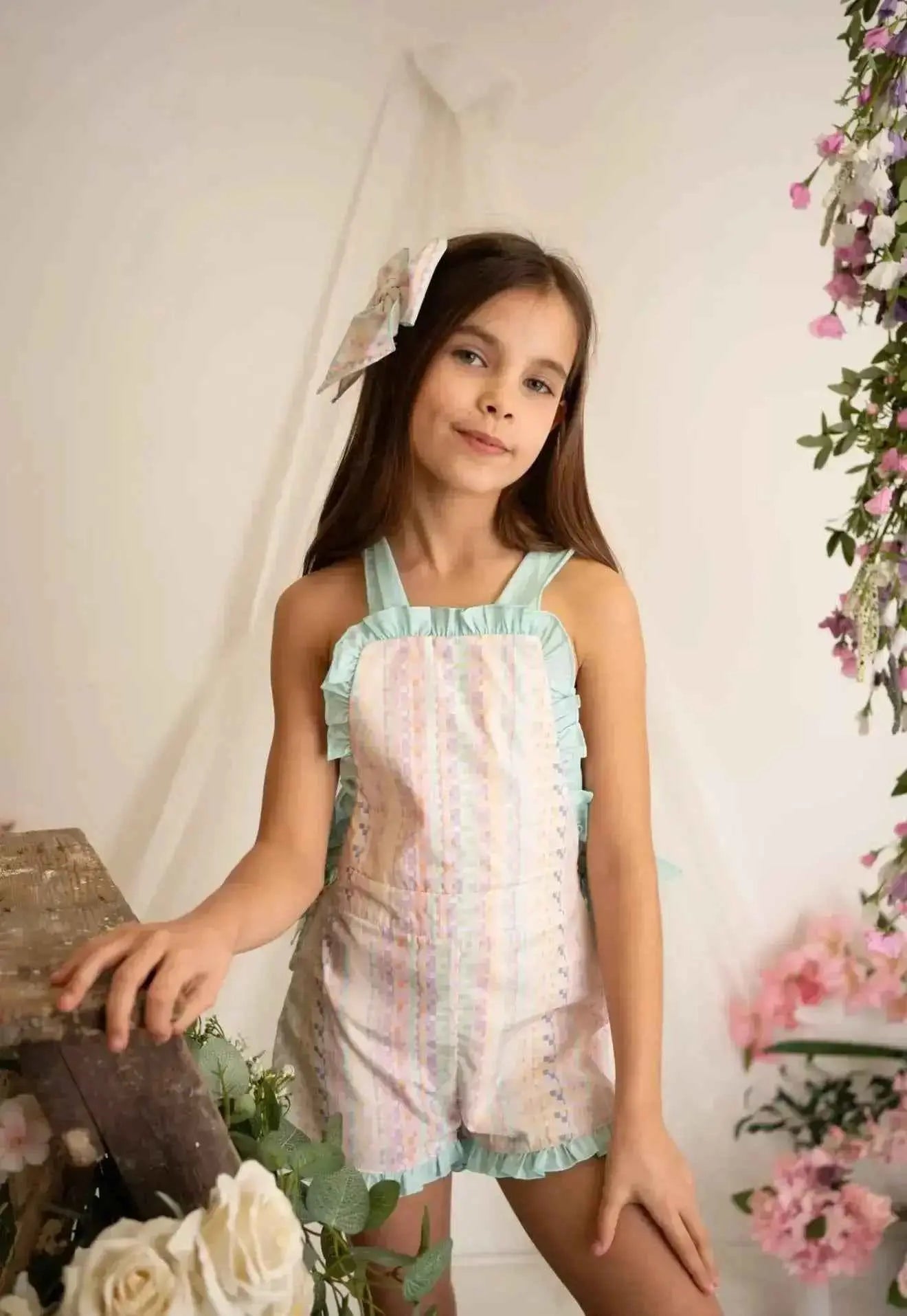 SS26 Babine Girls Missoni Abstract Frilly Playsuit