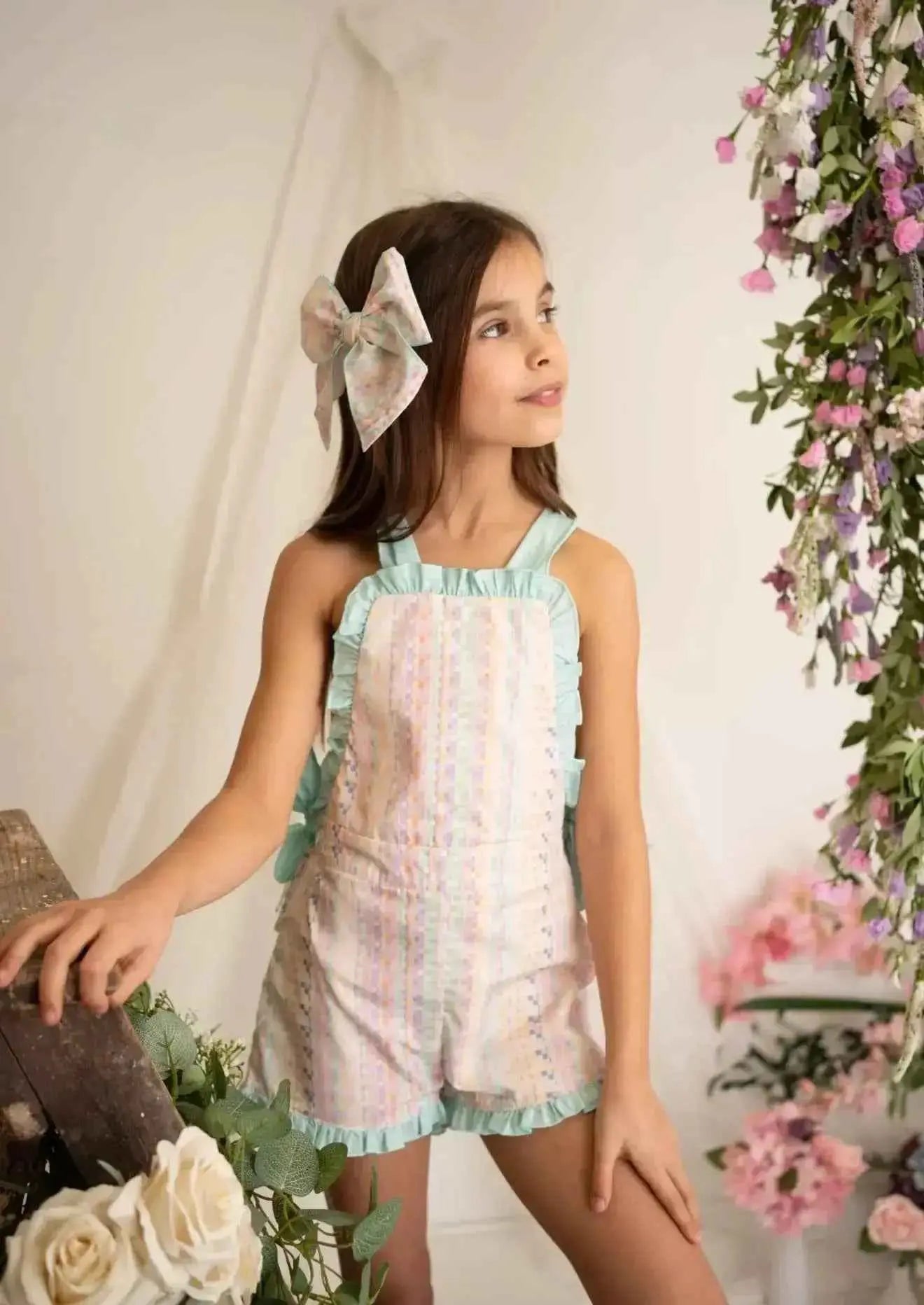 SS26 Babine Girls Missoni Abstract Frilly Playsuit