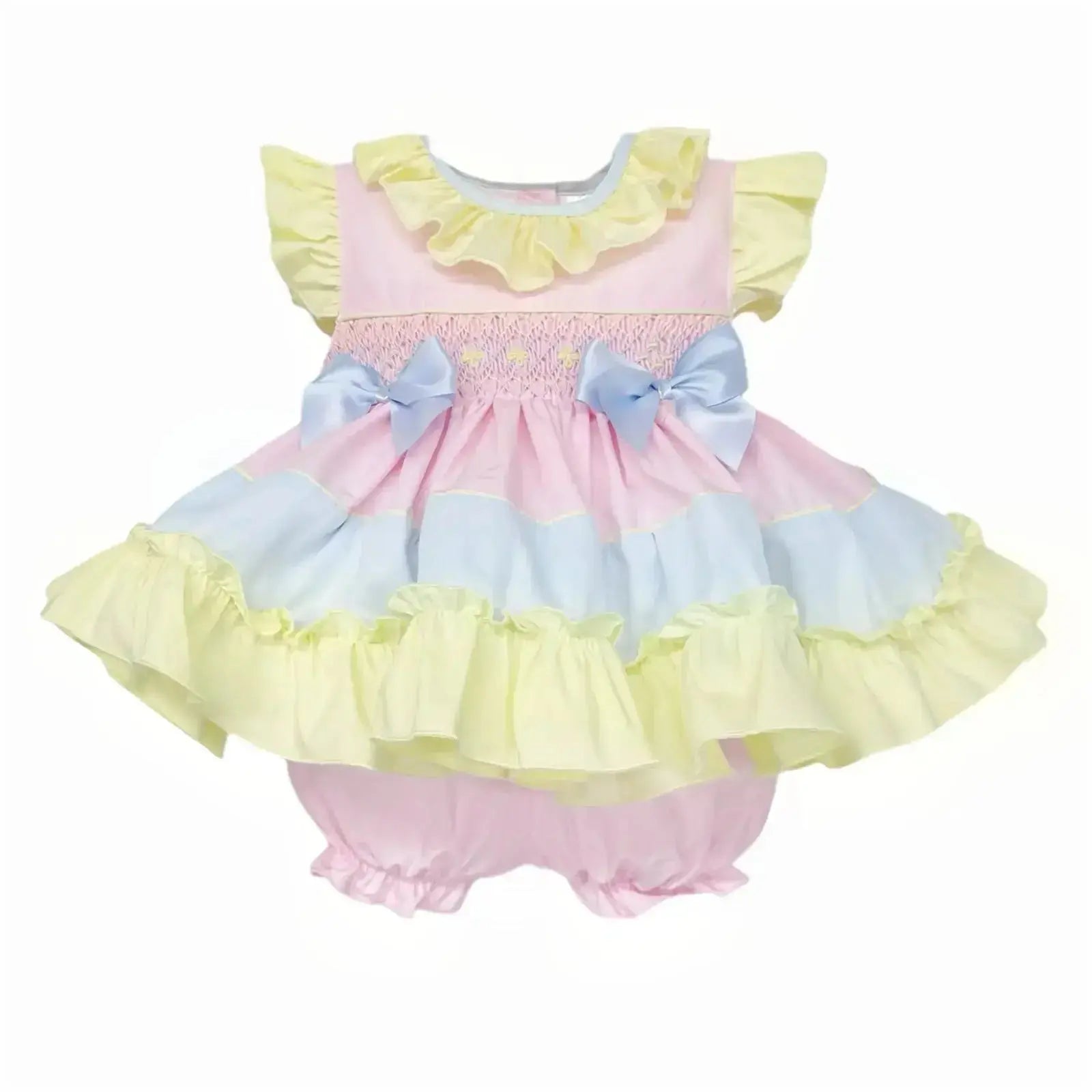 SS26 Baby Girls Easter Smock Dress & Knickers Dainty Delilah