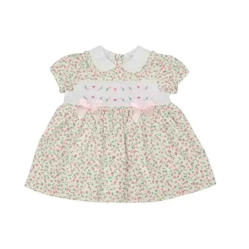 SS26 Baby Girls Floral Smock Dress