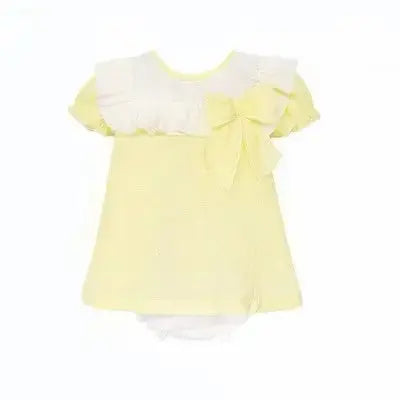 SS26 Baby Girls Lemon A Line Dress & Knickers Dainty Delilah