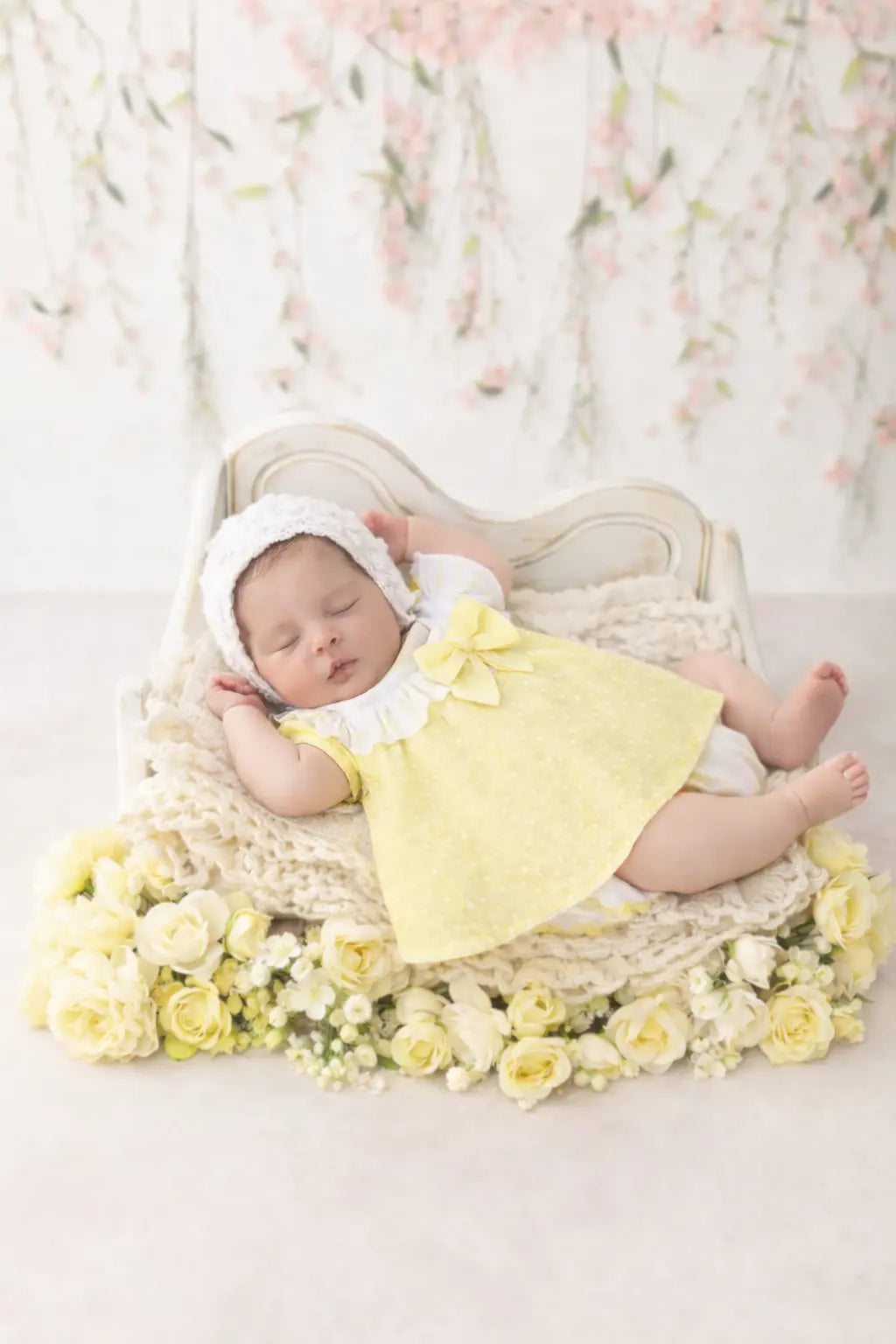 SS26 Baby Girls Lemon A Line Dress & Knickers Dainty Delilah