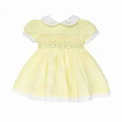 SS26 Baby Girls Lemon Easter Smock Dress