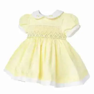 SS26 Baby Girls Lemon Easter Smock Dress