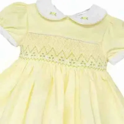 SS26 Baby Girls Lemon Easter Smock Dress