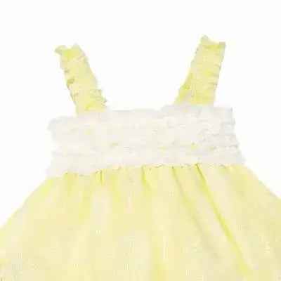 SS26 Baby Girls Lemon Ruffle Dress & Knickers