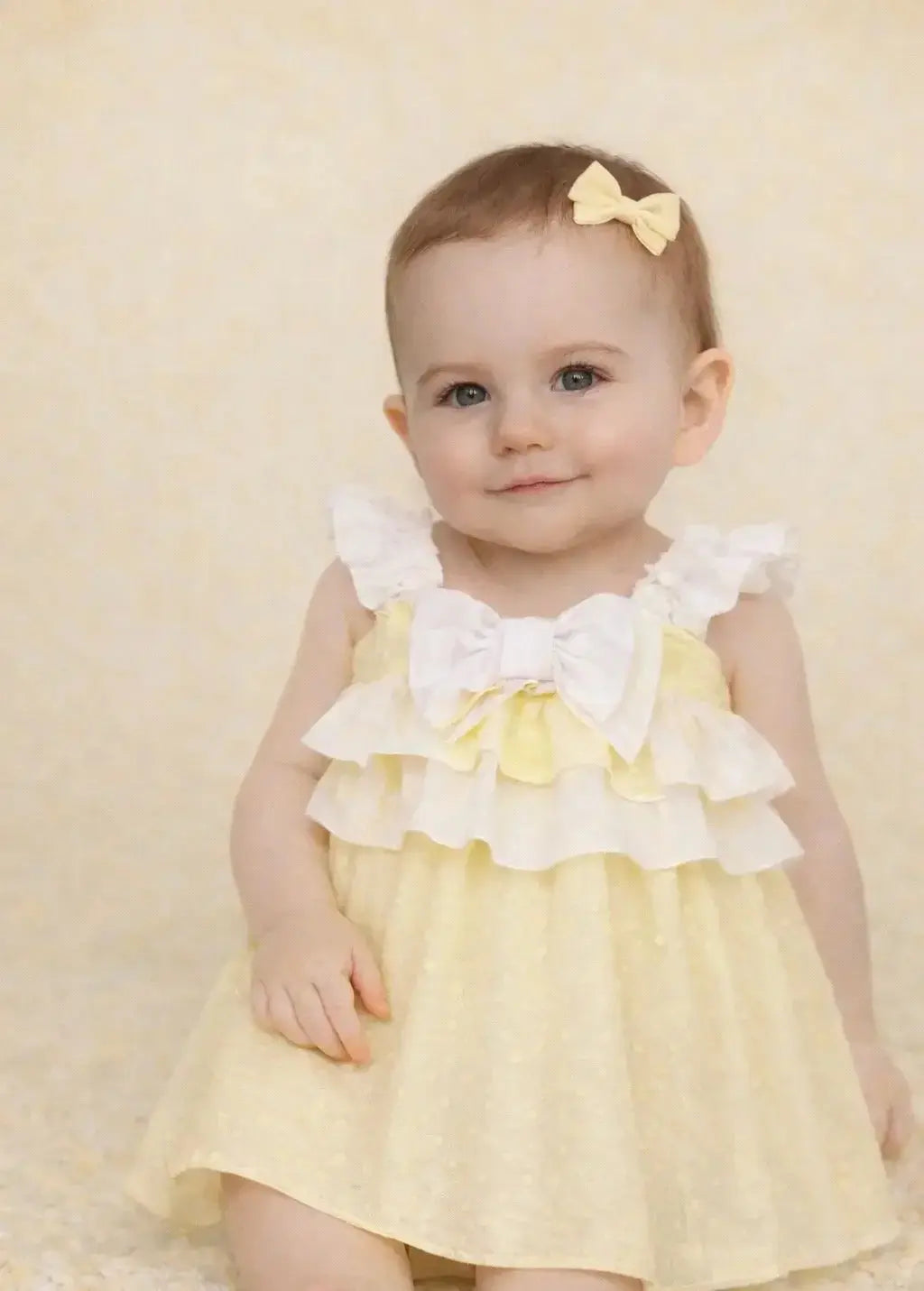 SS26 Baby Girls Lemon Summer Dress & Knickers Dainty Delilah