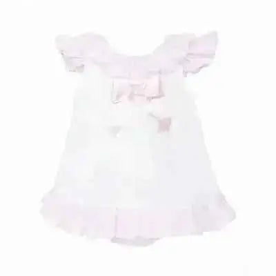 SS26 Baby Girls Open Back Dress & Knickers
