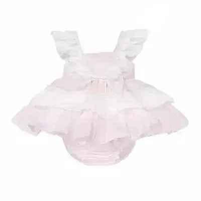SS26 Baby Girls Pink Frilly Summer Dress & Knickers