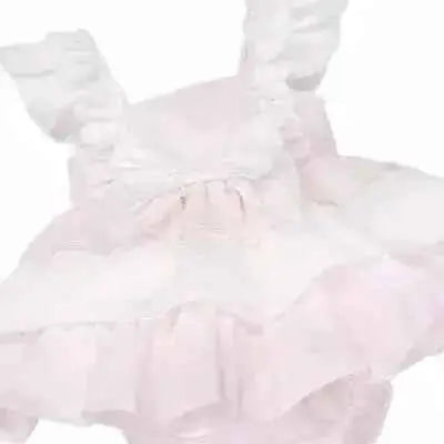 SS26 Baby Girls Pink Frilly Summer Dress & Knickers