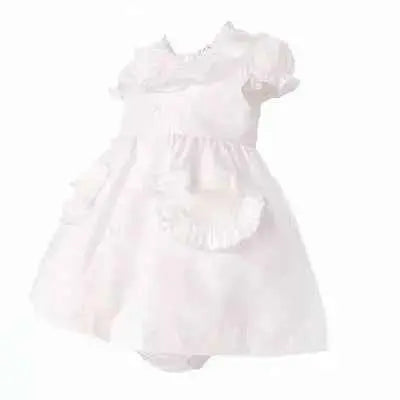 SS26 Baby Girls Pink Pocket Smock Dress & Knickers