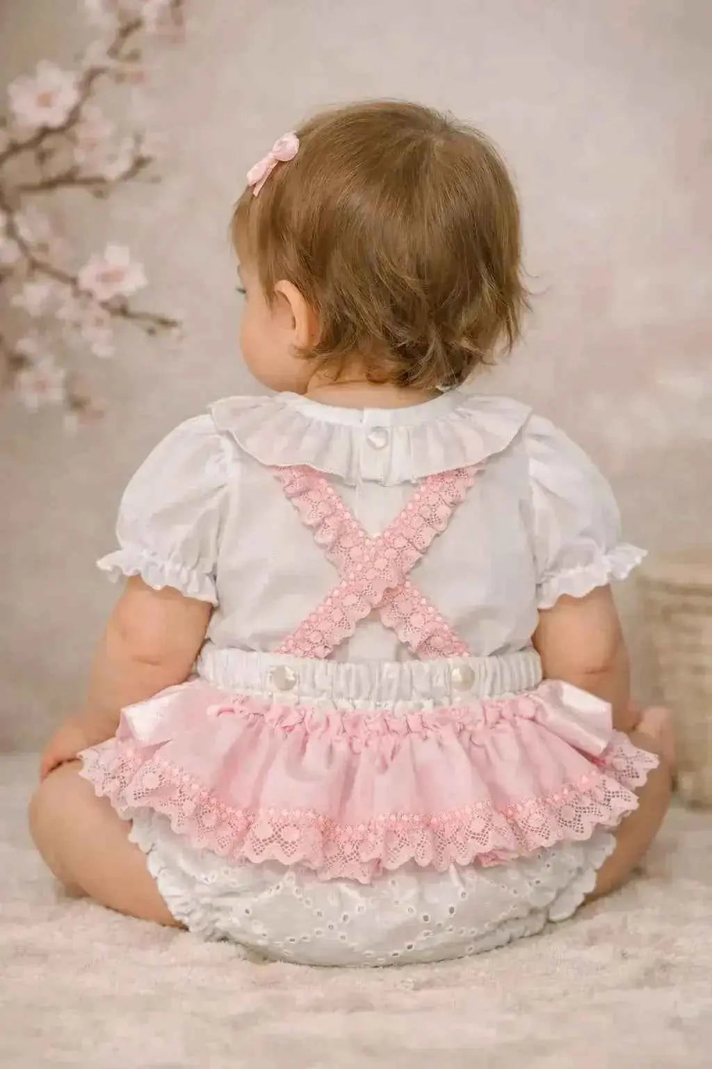 SS26 Baby Girls Pink Shirt & Jam Pant Set