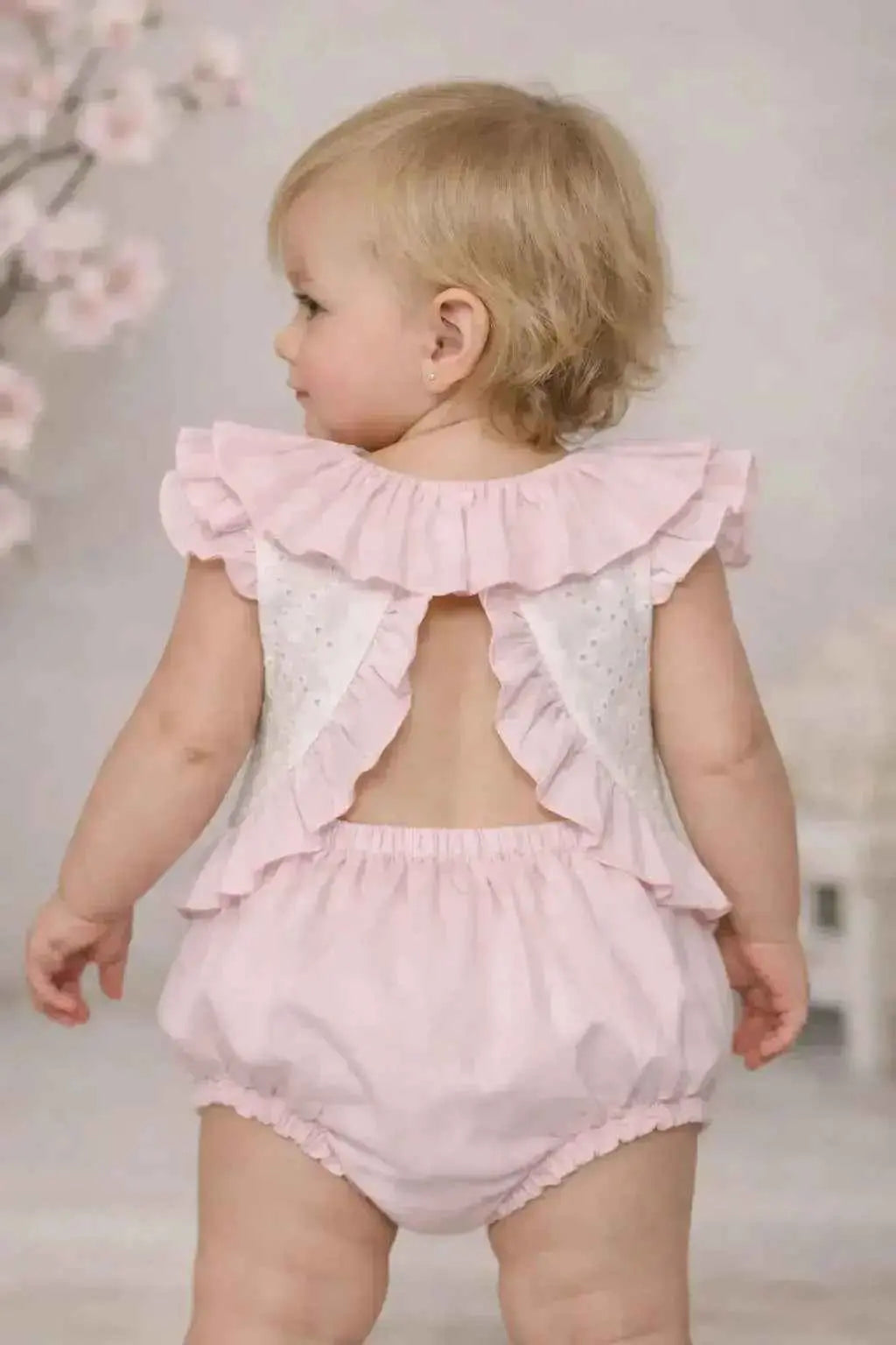 SS26 Baby Girls White Embroidery Dress & Knickers