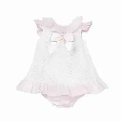 SS26 Baby Girls White Embroidery Dress & Knickers