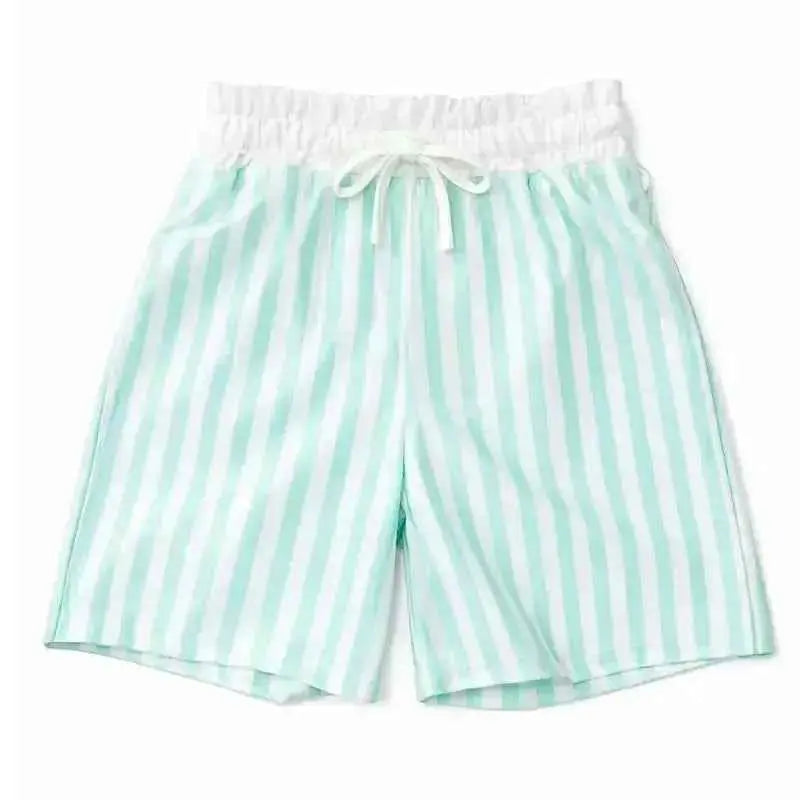SS26 Boys Summer Mint Stripe Swimming Shorts