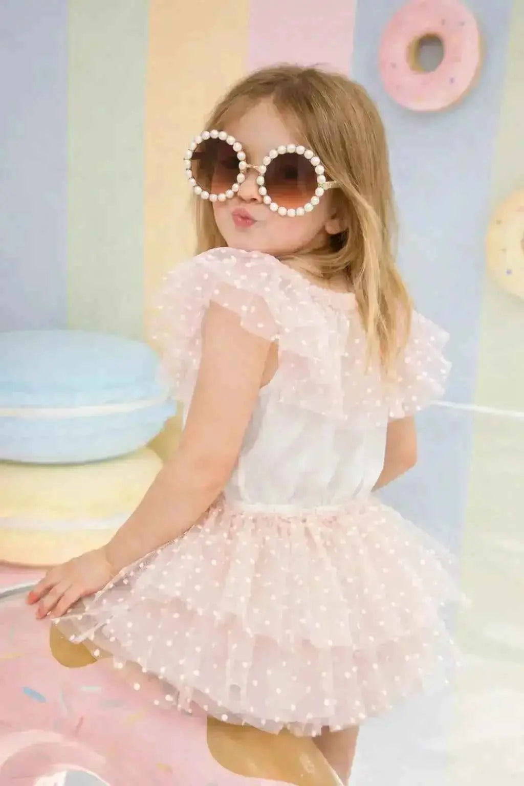 SS26 Girls Tulle Ballerina Skort Jam Pant Set & Shirt