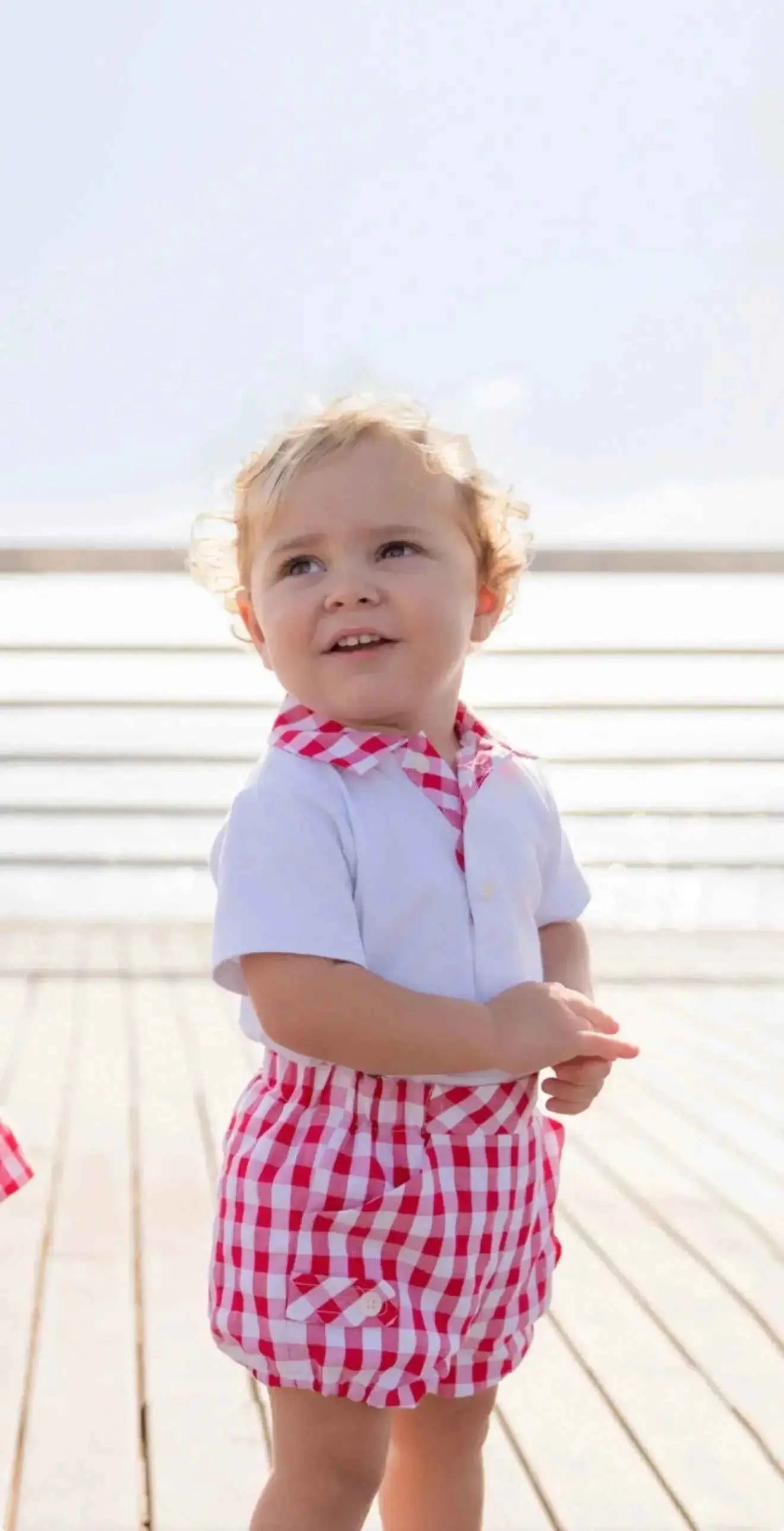 SS26 Miranda Baby Boys Red Check Shirt & Short Set